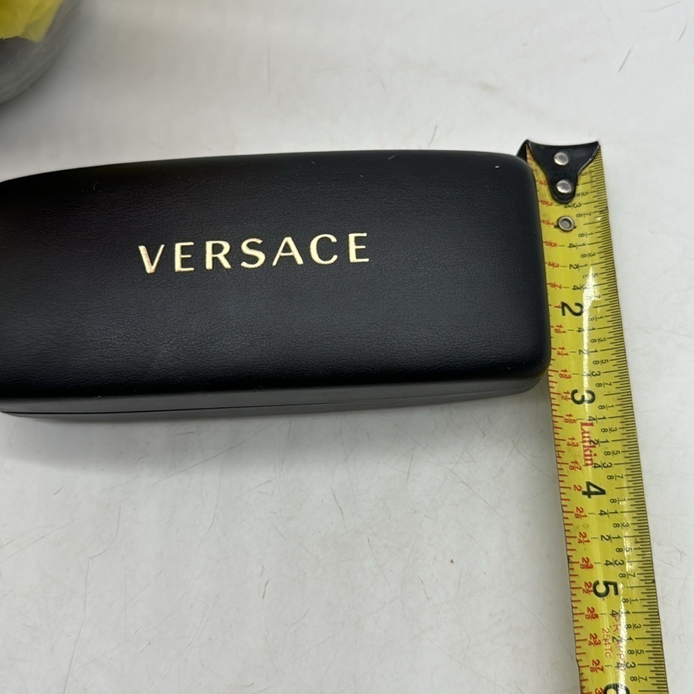 Versace Black Eyeglass Case with branded microfiber cleaning cloth - Picture 7 of 7